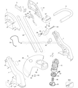 Page A Diagram and Parts List for GH500 Type 5 Black and Decker Trimmer